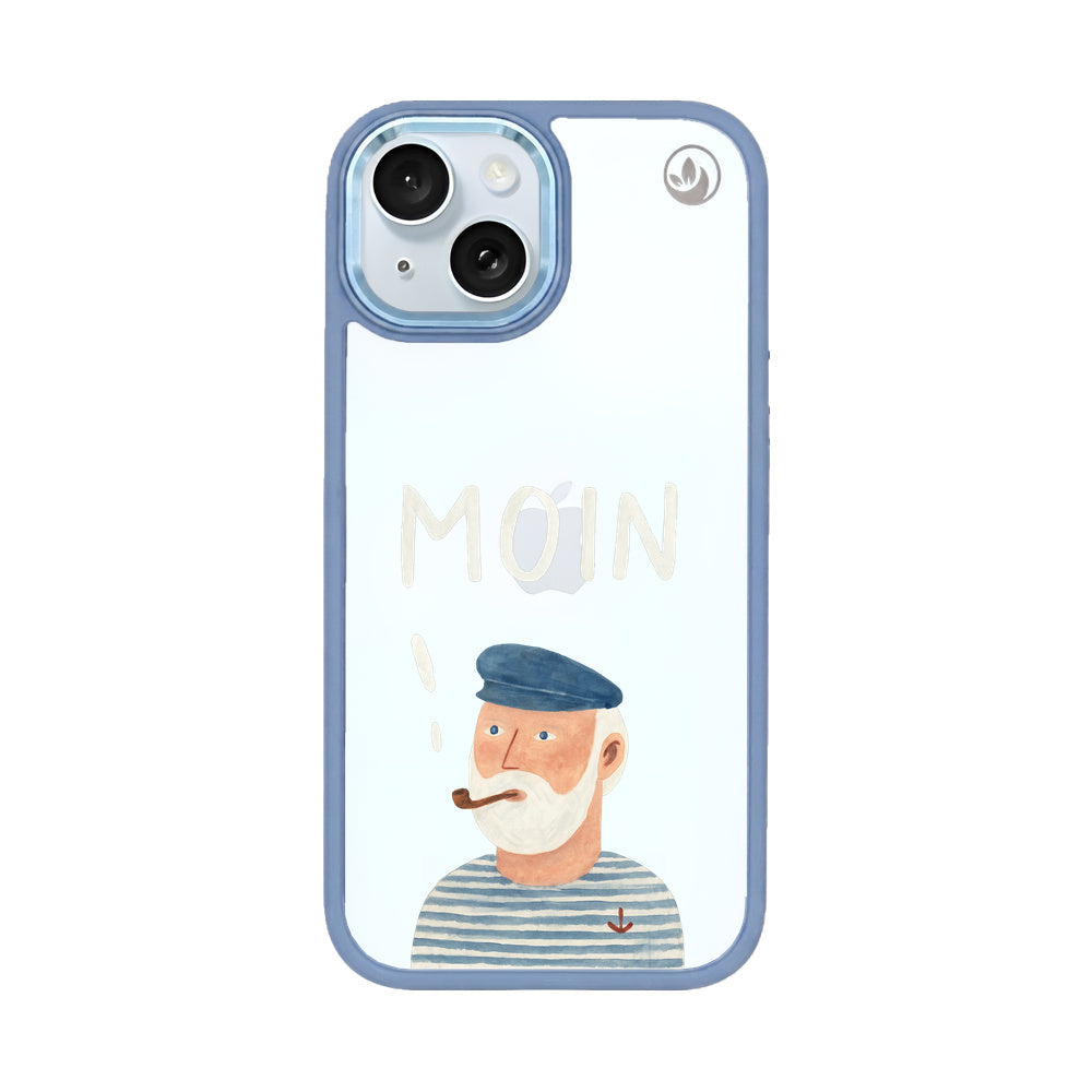 iPhone 15 Case - "Moin blau" (Good Morning Blue) - "East Frisian" - sustainable