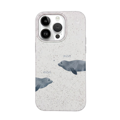 iPhone 14 Pro Max Case - Seal White - "mooornin" - sustainable