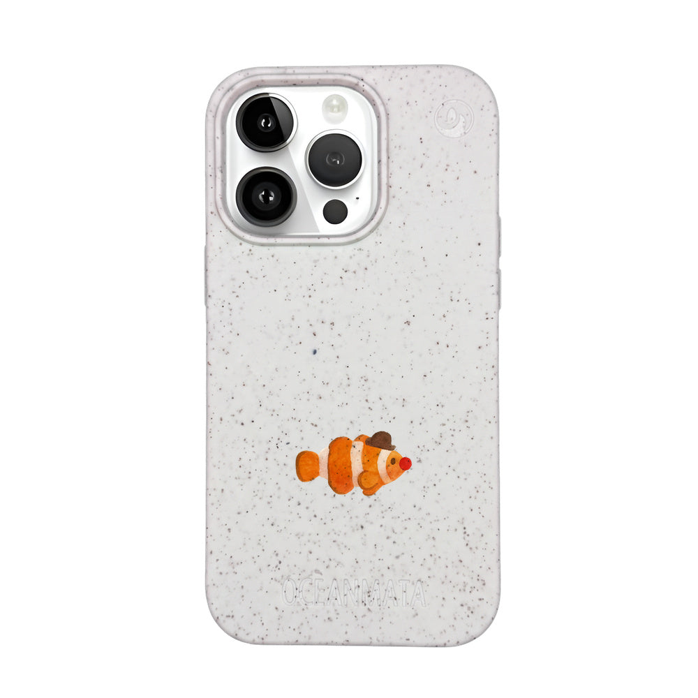 iPhone 14 pro Hülle - Clownfisch weiß - "Mr.Clown-Fish" - nachhaltig
