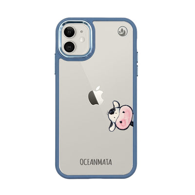iPhone 11 Hülle - Kuh blau - "muh" - nachhaltig