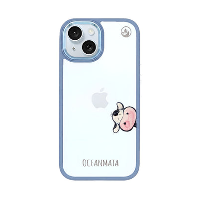 iPhone 15 Hülle - Kuh blau - "muh" - nachhaltig