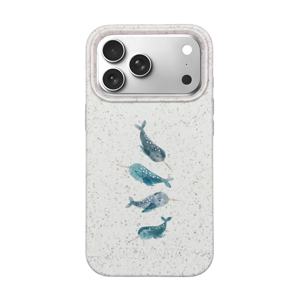 iPhone 17 Pro Max Case - Narwhal White - "Narwhale" - Sustainable
