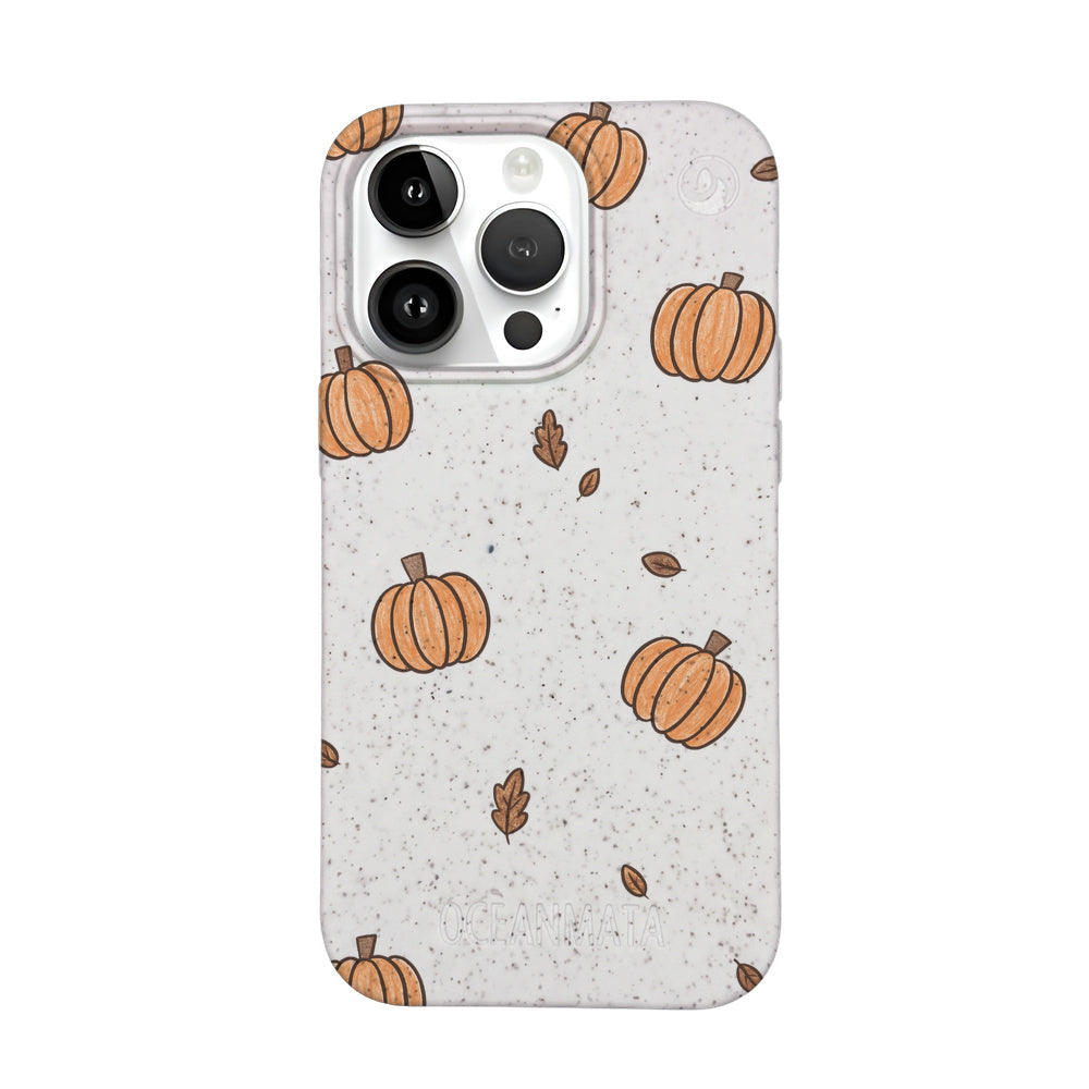 Biologisch abbaubare Handyhülle iPhone 14 pro Pumpkin — kompostierbar — Vorderseite