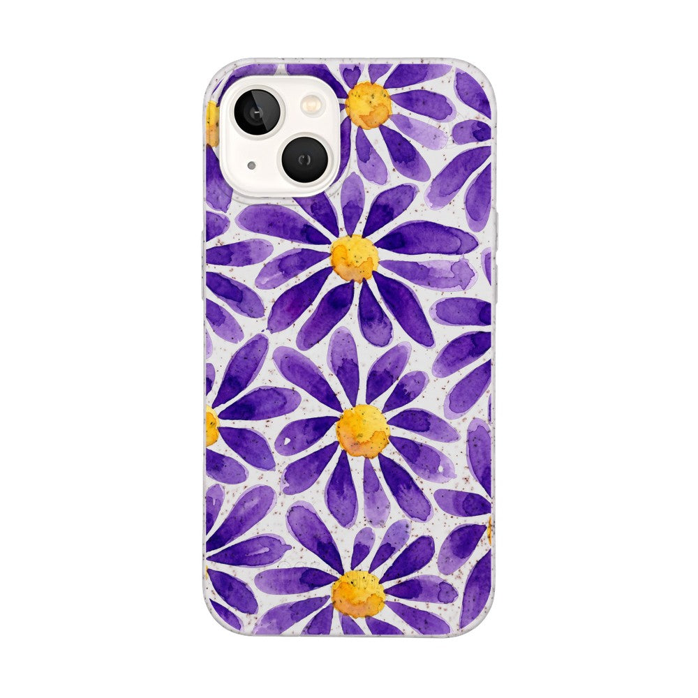 iPhone 13 Hülle - Blumen lila - "purplebloom" - nachhaltig