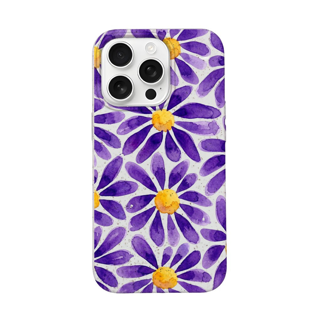 iPhone 16 pro max Hülle - Blumen lila - "purplebloom" - nachhaltig