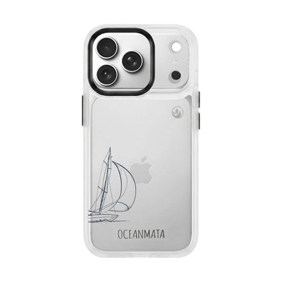 iPhone 17 Pro Case - Line Art Whale - "Spacepod" - sustainable