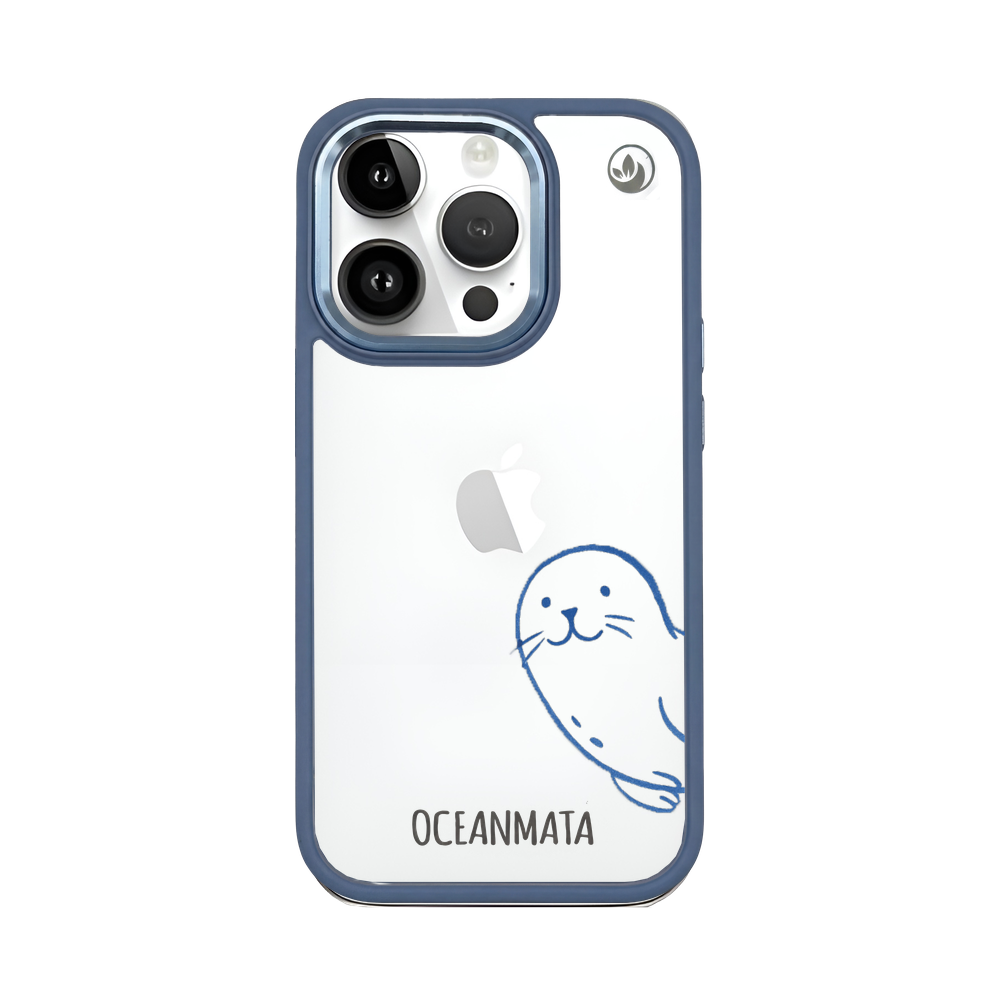 iPhone 14 pro case - seal blue - "Robby" - sustainable