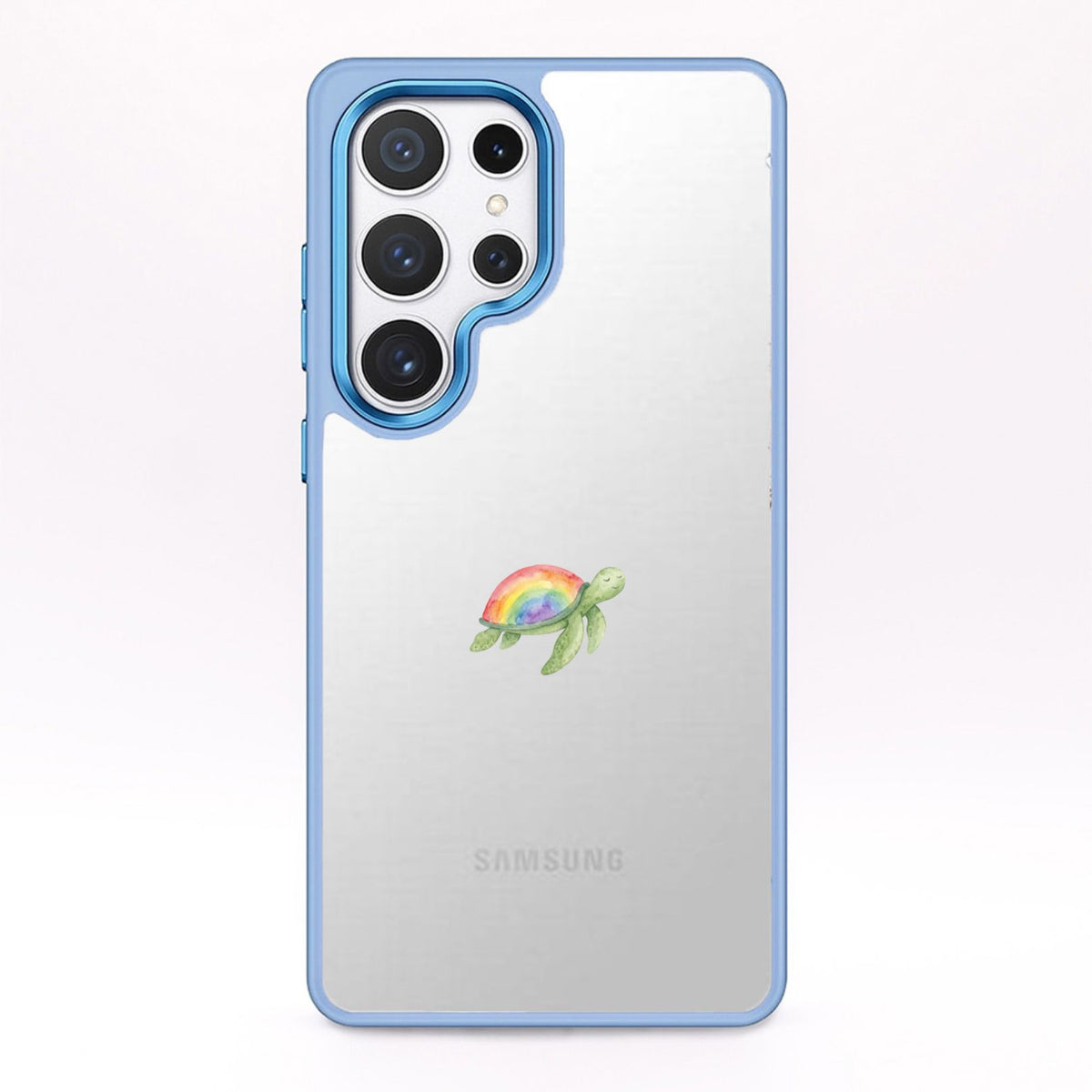Samsung S25 Hülle - Schildkröte blau - "Queertle" - nachhaltig