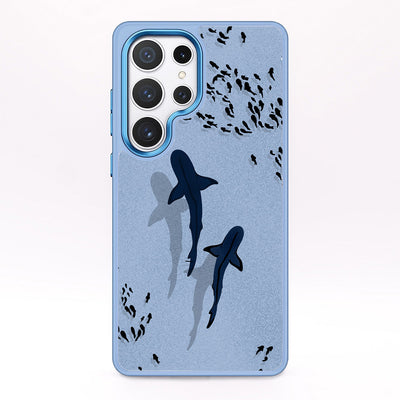 Samsung S25+ Case - Shark Blue - "Into the blue" sustainable