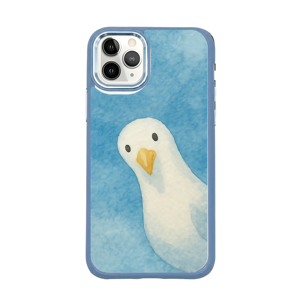 iPhone 11 pro case - Seagull blue - "Seagull" - sustainable