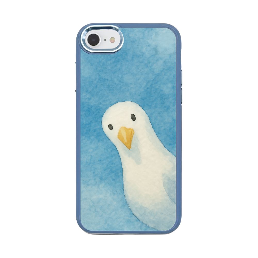 iPhone SE/7/8 Case - Seagull Blue - "Seagull" - Sustainable