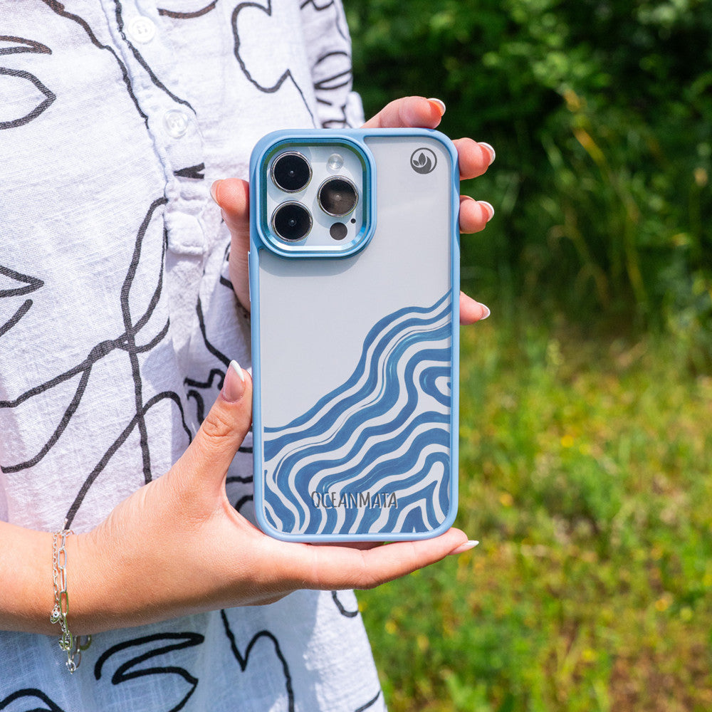 iPhone 16 pro case - abstract wave - "Summerwave" - sustainable