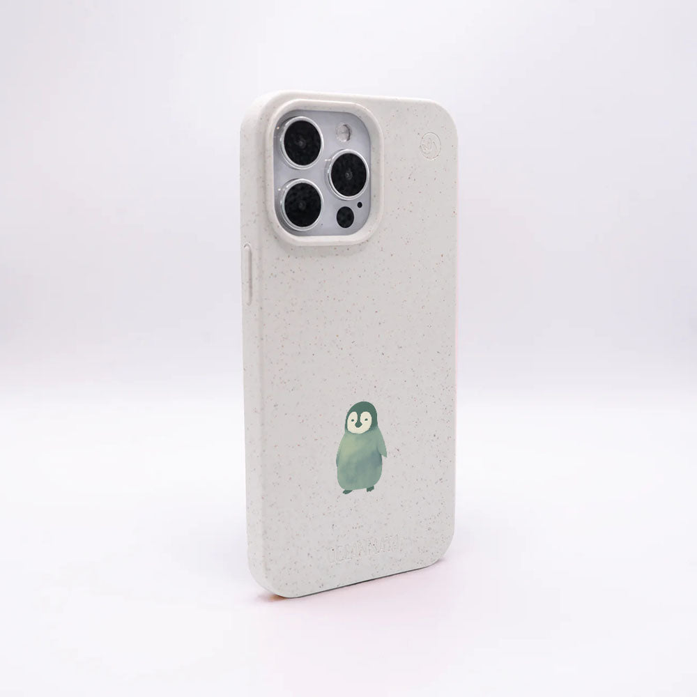 iPhone 17 pro max Hülle - Pinguin weiß - "HappyPinguin" - nachhaltig