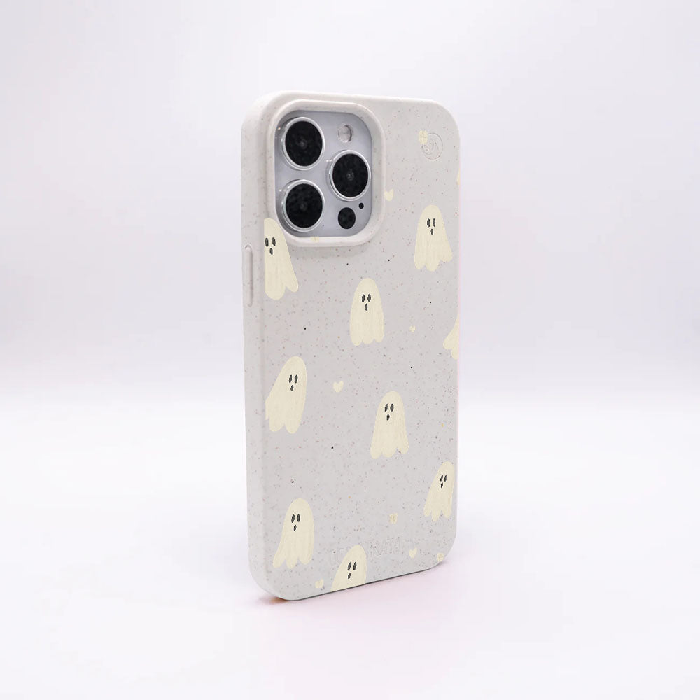 iPhone 16 pro Hülle - Geist weiß - "LittleGhost" - nachhaltig