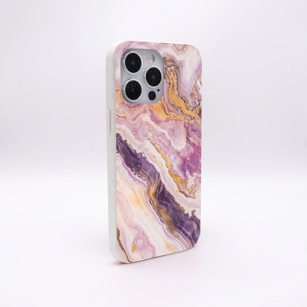 iPhone 11 Hülle - Marmor pink - "PinkMarble" - nachhaltig