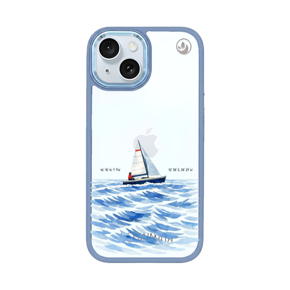 Nachhaltige Handyhülle iPhone 15 Towardsthehorizon aus Ocean Plastic — Vorderseite