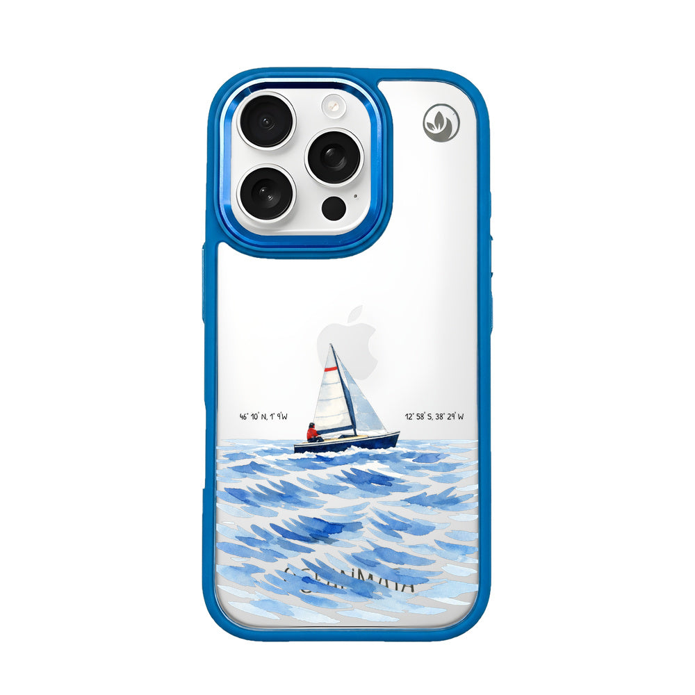 Nachhaltige Handyhülle iPhone 16 pro Towardsthehorizon aus Ocean Plastic — Vorderseite