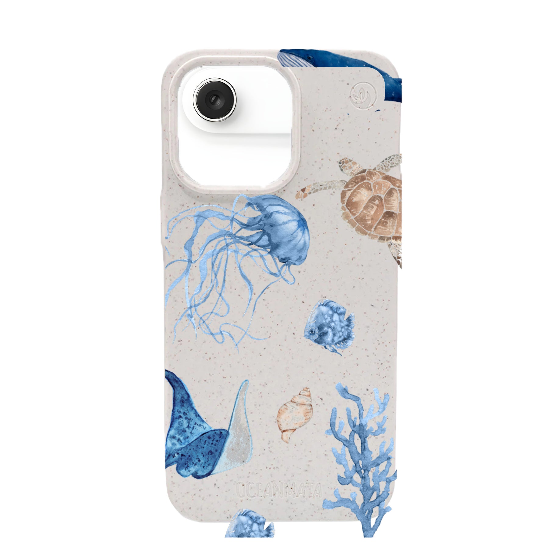 iPhone 17 Air Hülle - weiß Schildkröte - "Sea Turtle & Friends" - nachhaltig