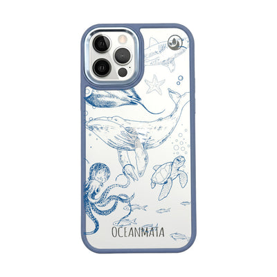 iPhone 12 pro max case - whale blue - "WhaleLife" - sustainable