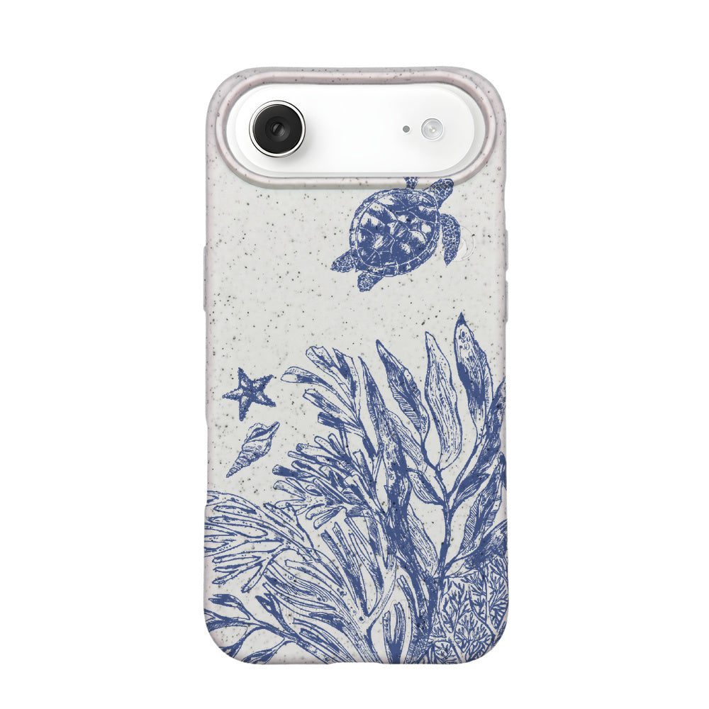 Biologisch abbaubare Handyhülle iPhone 17 Air Whitesilentwaves — kompostierbar — Vorderseite