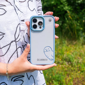 iPhone 11 pro Hülle - Robbe blau - "Robby" - nachhaltig