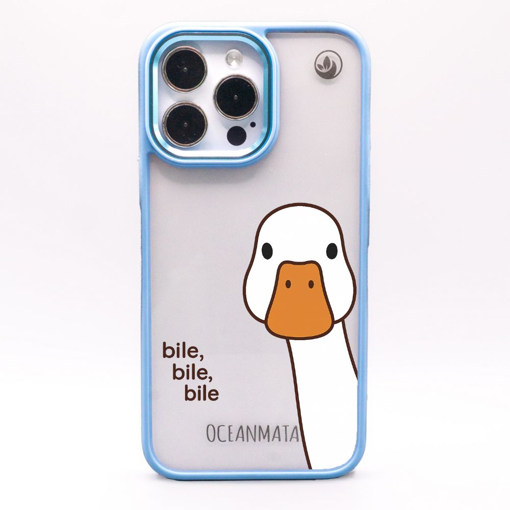 iPhone 15 pro Hülle - Ente weiß - "Bile Bile Bile" - nachhaltig