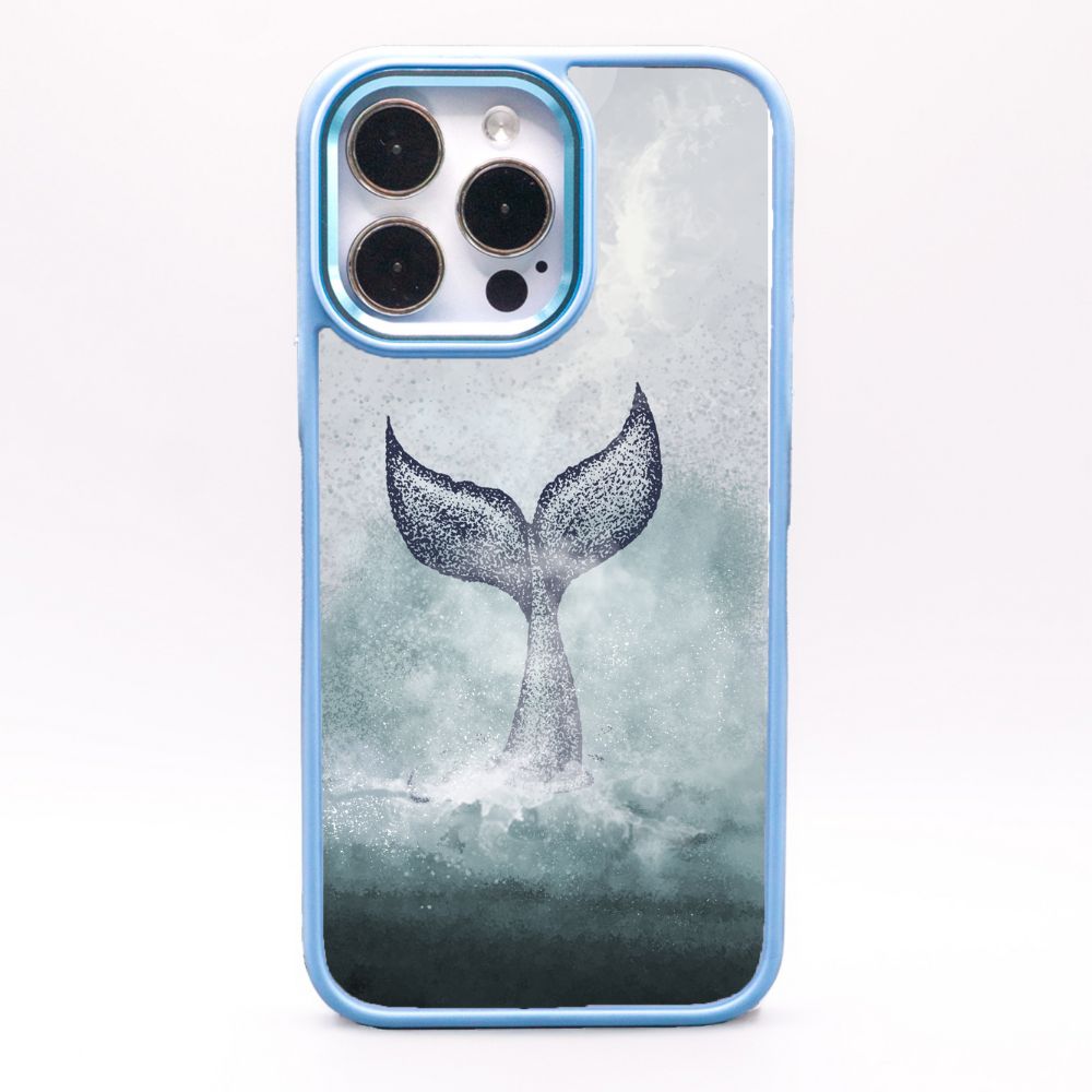 iPhone 16 pro max hoesje - dolfijnblauw - "Dolphin" - duurzaam