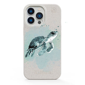 iPhone 14 Hülle - Schildkröte grün - "Baby Turtle" - nachhaltig