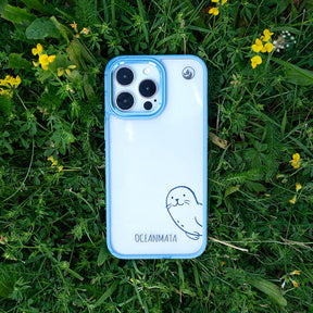 iPhone 13 pro max Hülle - Robbe blau - "Robby" - nachhaltig