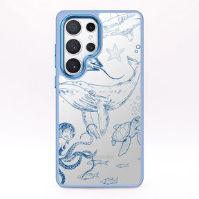 Samsung S25 Hülle - Wal blau - "WhaleLife" nachhaltig
