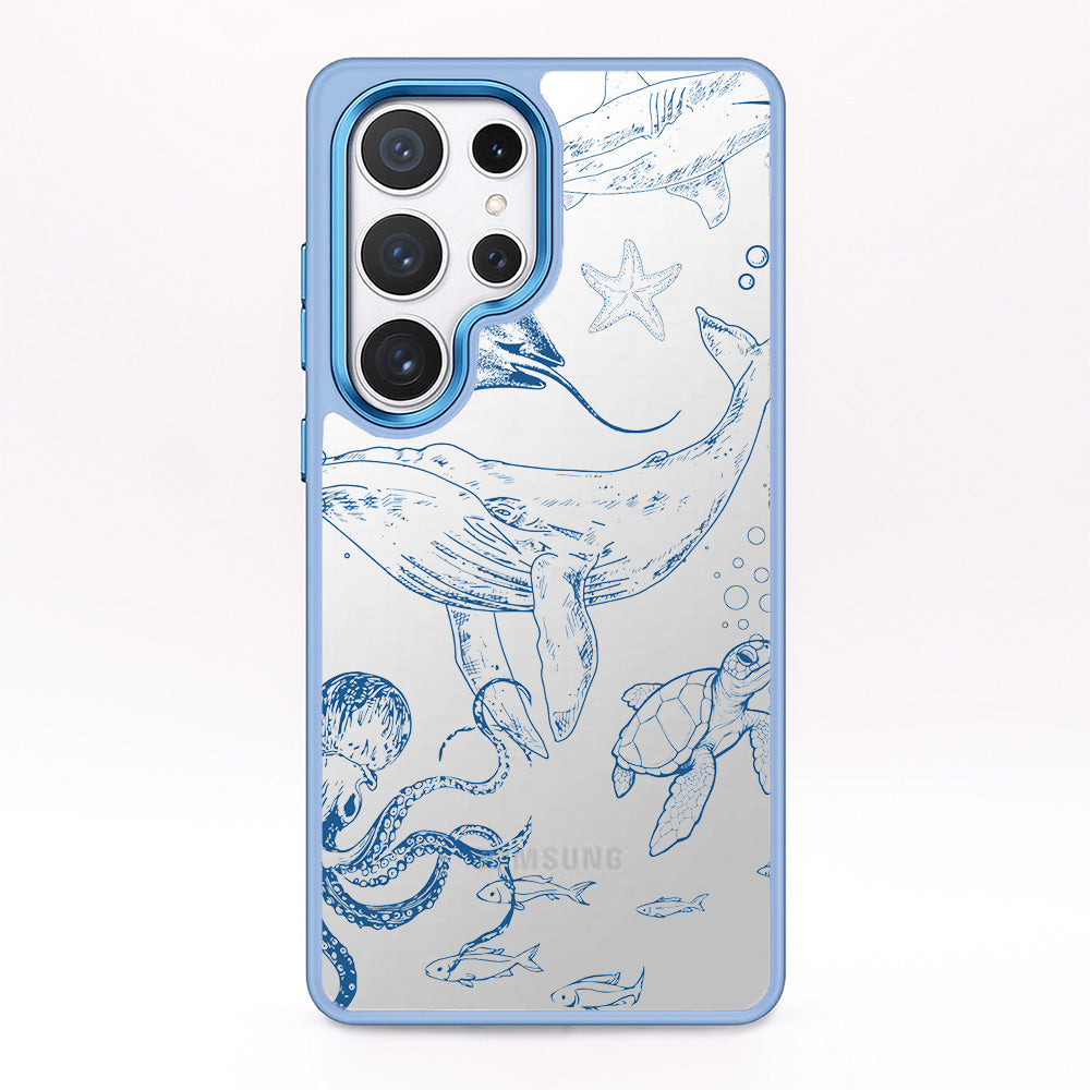 Samsung S24 Ultra Hülle - Wal blau - "WhaleLife" nachhaltig