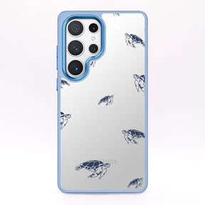Samsung S24 Ultra Hülle - Schildkröten blau - "Turtlino" - nachhaltig