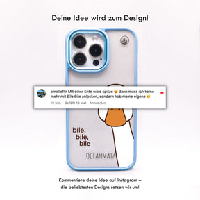 iPhone 15 pro Hülle - Ente weiß - "Bile Bile Bile" - nachhaltig