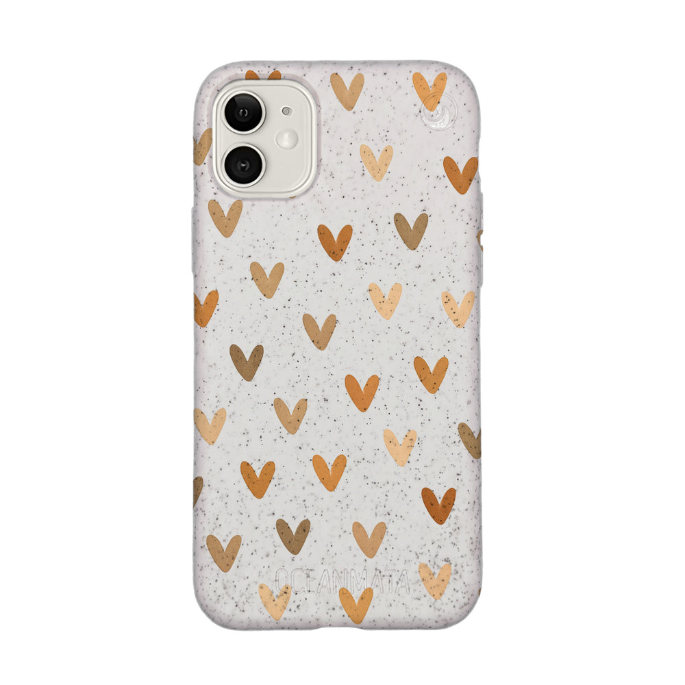 iPhone 11 Hülle - Herz weiß - "AutumnLove" - nachhaltig