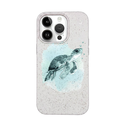 iPhone 14 pro max Hülle - Schildkröte grün - "Baby Turtle" - nachhaltig