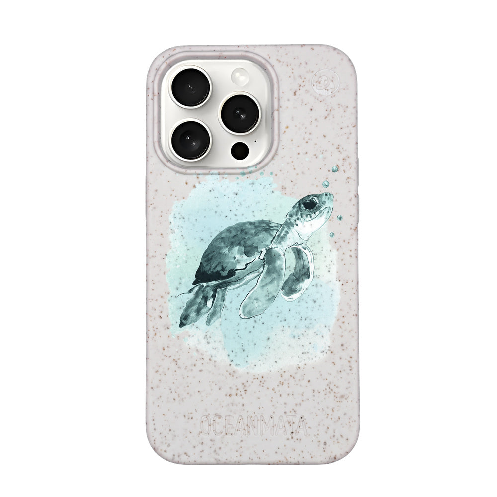 iPhone 15 pro Hülle - Schildkröte grün - "Baby Turtle" - nachhaltig