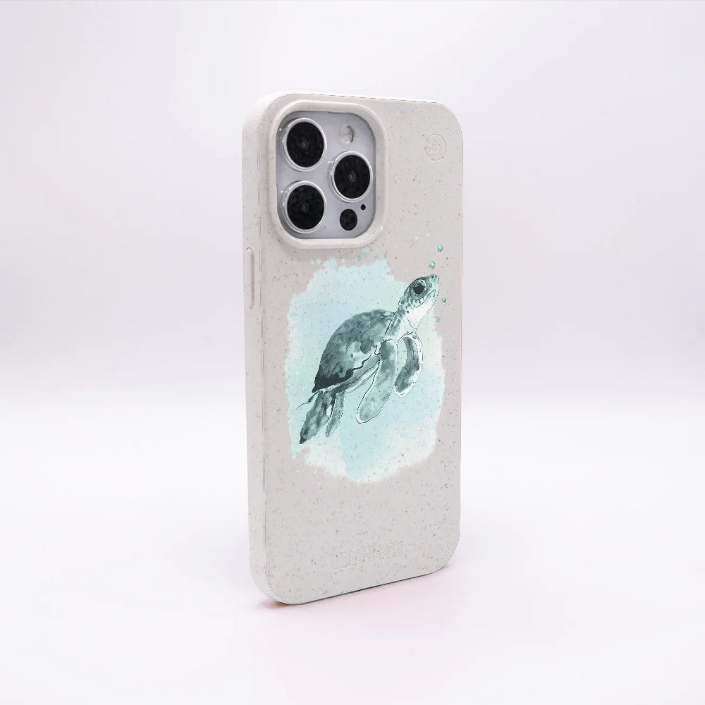 iPhone 15 pro Hülle - Schildkröte grün - "Baby Turtle" - nachhaltig