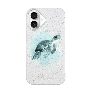 Biologisch abbaubare Handyhülle iPhone 16 Babyturtle — kompostierbar — Vorderseite