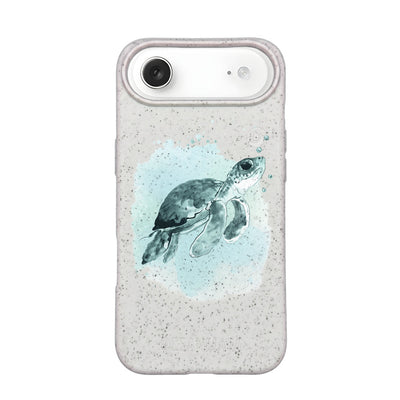 iPhone 17 Air Hülle - Schildkröte grün - "Baby Turtle" - nachhaltig