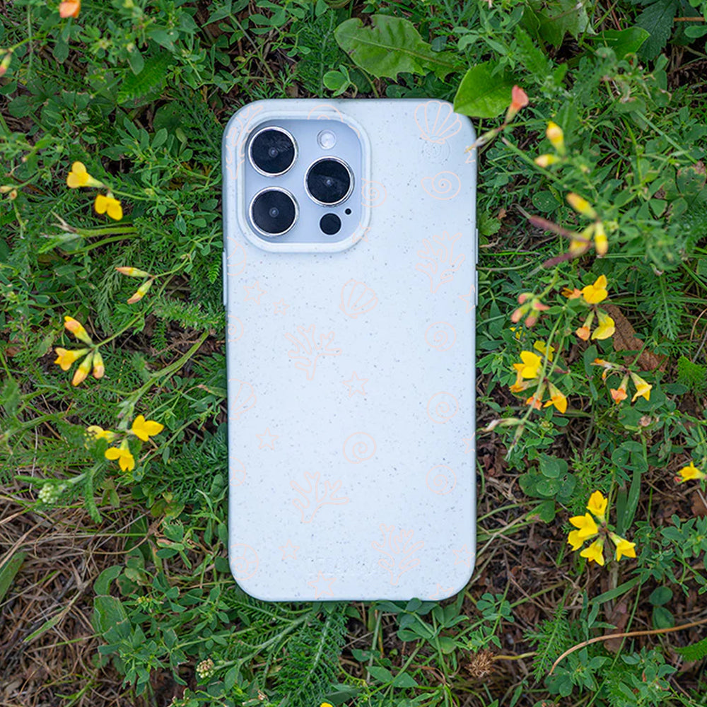 iPhone 13 mini Hülle - Korallen weiß - "CoralLife" - nachhaltig