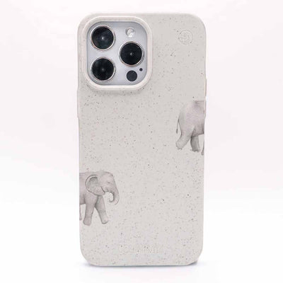 iPhone 13 Hülle - Elefant weiß - "Ele-Fant" - nachhaltig