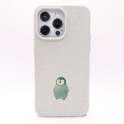iPhone 15 Pro Max Case - White Penguin - "HappyPenguin" - Sustainable