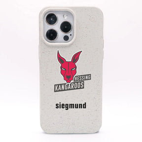 iPhone 16 Pro Max case - white - "Hessing Kangaroos" - sustainable