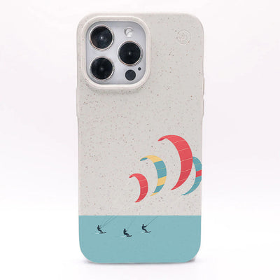 iPhone 16th/17th Gen Case - Kite White - "Kitesurf" - Sustainable