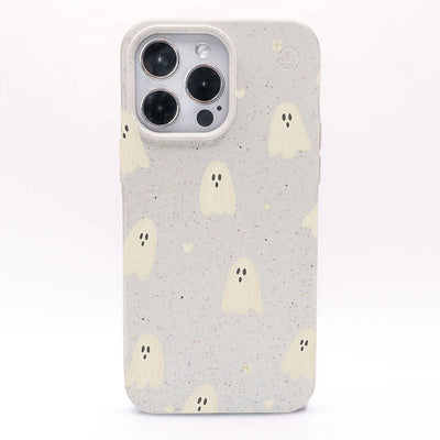 iPhone 15 pro max Hülle - Geist weiß - "LittleGhost" - nachhaltig
