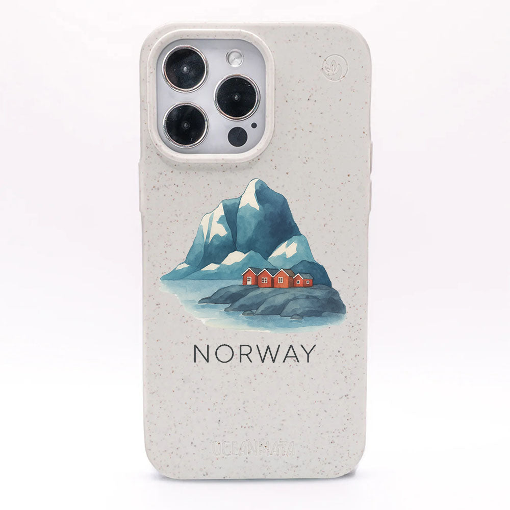 iPhone 16 pro max Hülle - Norwegen weiß - "Norway" - nachhaltig