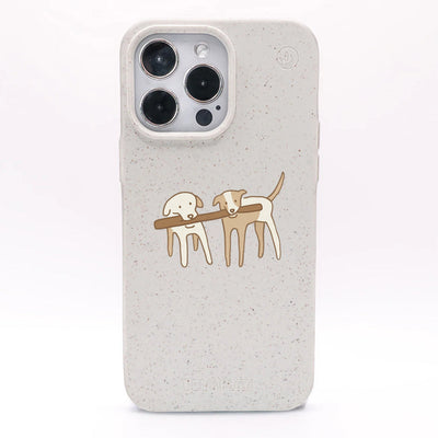 iPhone 16 pro max Hülle - Hunde weiß - "Wuff" - nachhaltig
