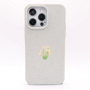 iPhone 16e Hülle - Blumen weiß - "Daisy" - nachhaltig