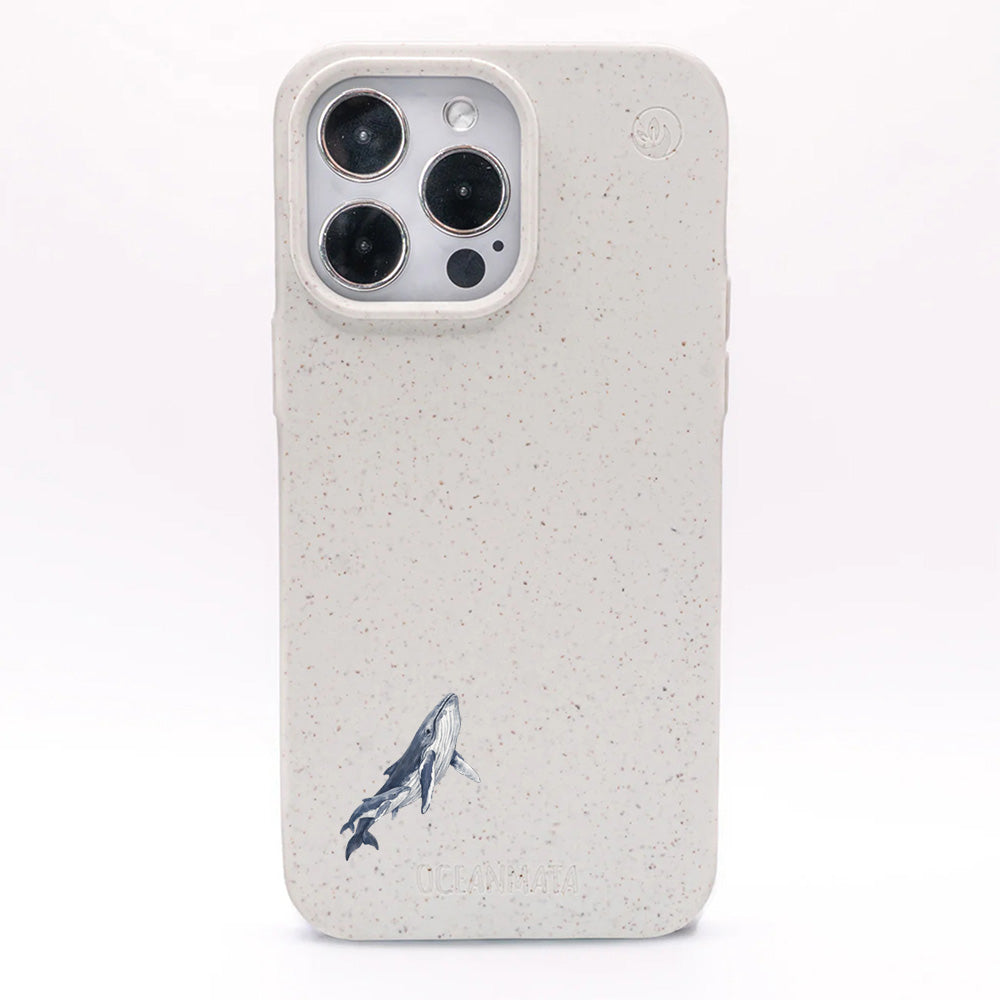 iPhone 14 Hülle - Buckelwal weiß - "OceanLullaby" - nachhaltig