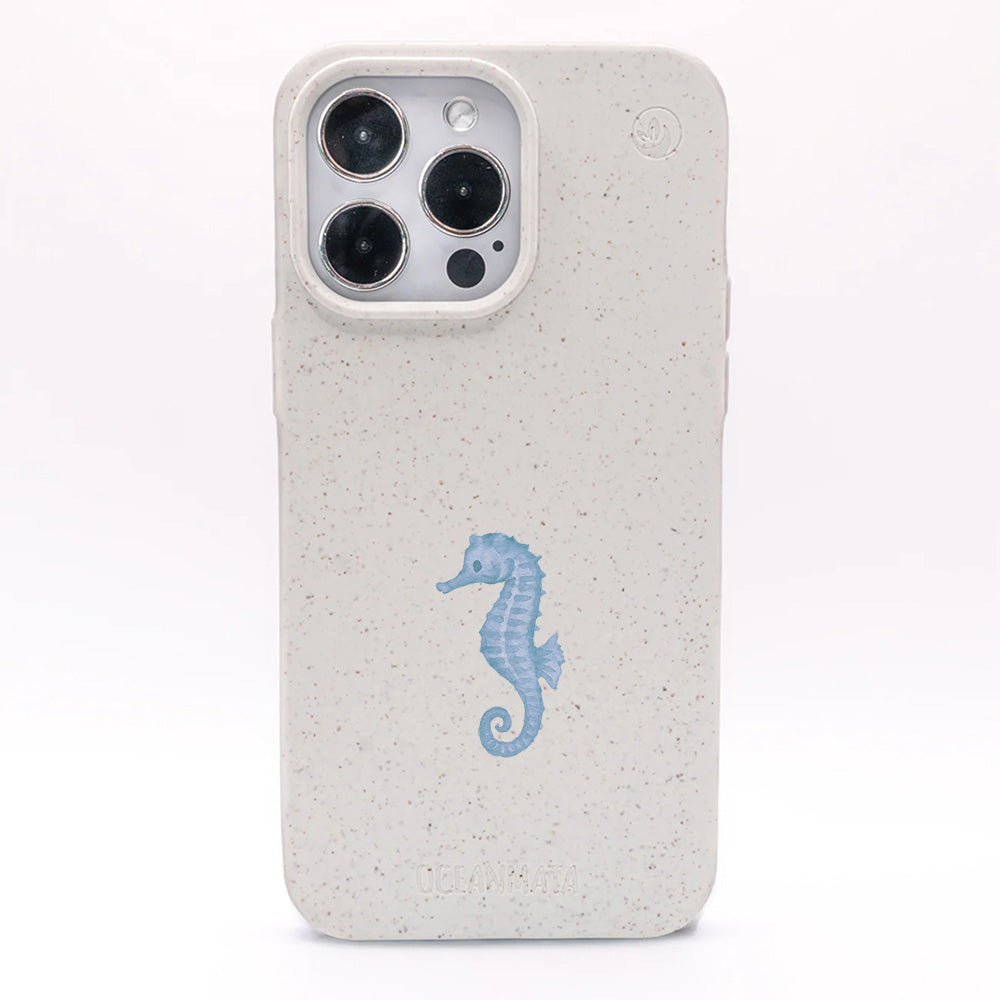 iPhone 17 Air Hülle - Seepferdchen weiß - "SeahorseTale" - nachhaltig